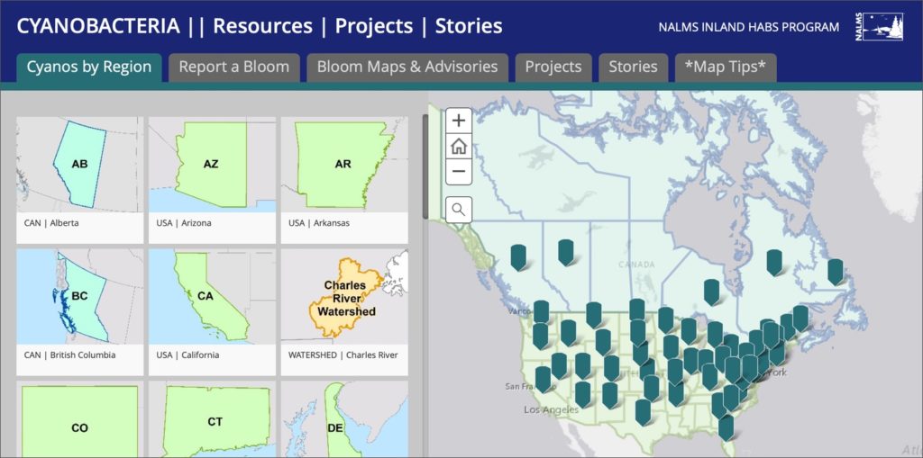 Cyanobacteria Resources of North America Story Map released by NALMS