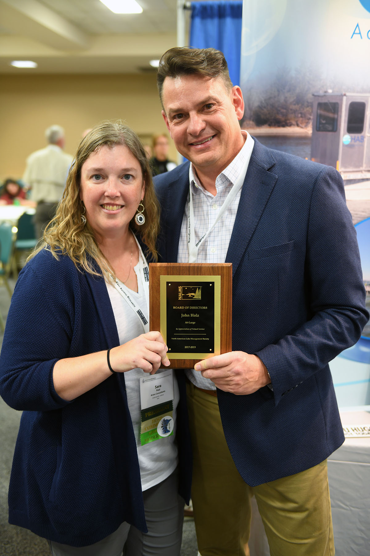2019 President Sara Peel and outgoing At-Large Director, John Holz. Photo by Todd Tietjen.