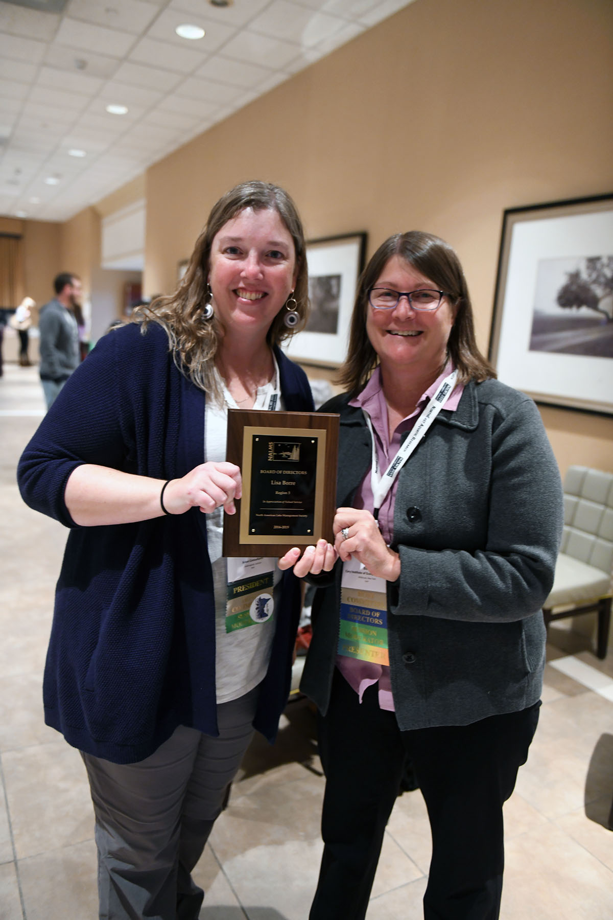2019 President Sara Peel and Incoming President-Elect, Lisa Borre. Photo by Todd Tietjen.